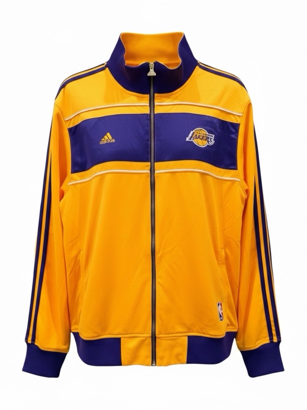 Lakers 2010 Championship Ring Ceremony Adidas Warm Up Track Jacket Gold Purple L